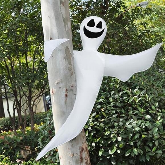 Halloween Tree Wrap Ghost Decoration, Smiling Ghost Design Decorations - Picture 8 of 8